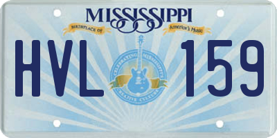 MS license plate HVL159
