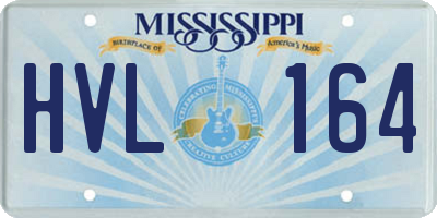 MS license plate HVL164