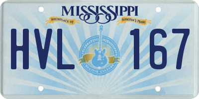 MS license plate HVL167