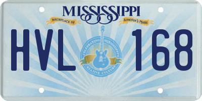 MS license plate HVL168