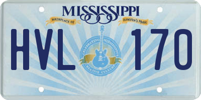 MS license plate HVL170