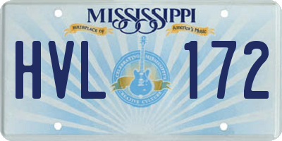 MS license plate HVL172