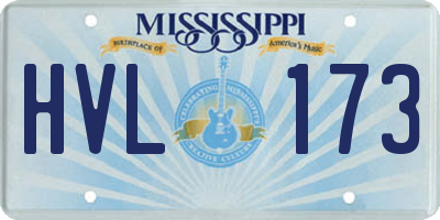 MS license plate HVL173