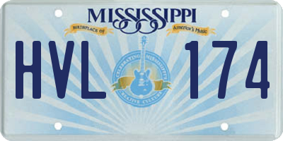 MS license plate HVL174