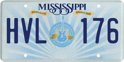 MS license plate HVL176