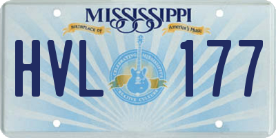 MS license plate HVL177