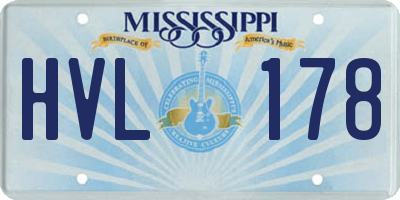 MS license plate HVL178