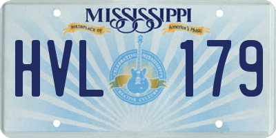 MS license plate HVL179