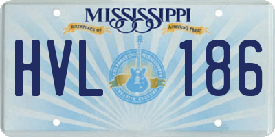 MS license plate HVL186