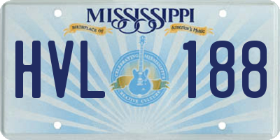 MS license plate HVL188