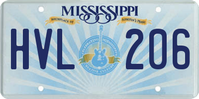 MS license plate HVL206