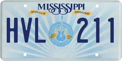 MS license plate HVL211
