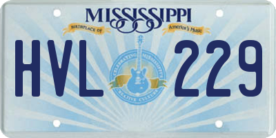 MS license plate HVL229