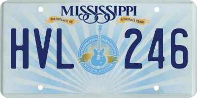 MS license plate HVL246