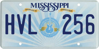 MS license plate HVL256