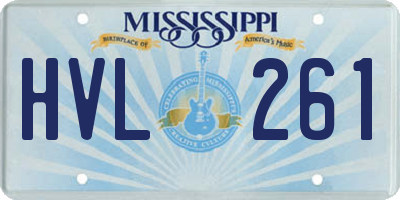 MS license plate HVL261