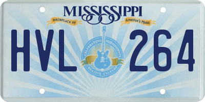 MS license plate HVL264