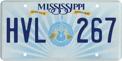 MS license plate HVL267