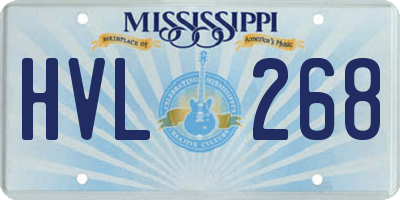 MS license plate HVL268