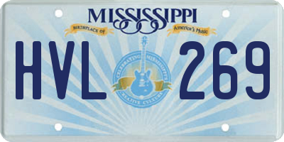 MS license plate HVL269