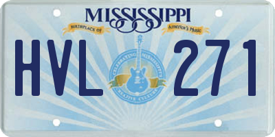 MS license plate HVL271