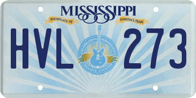 MS license plate HVL273