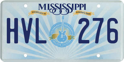 MS license plate HVL276