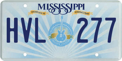 MS license plate HVL277