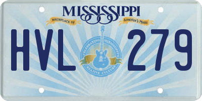 MS license plate HVL279