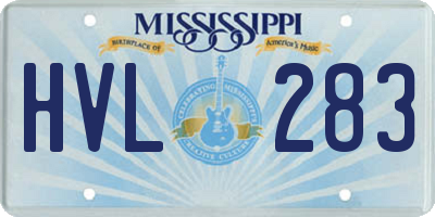MS license plate HVL283