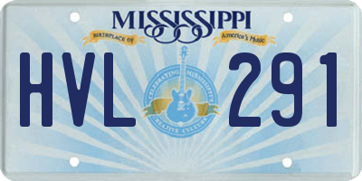 MS license plate HVL291