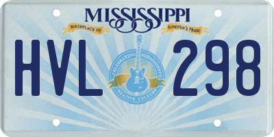 MS license plate HVL298