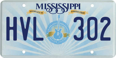 MS license plate HVL302