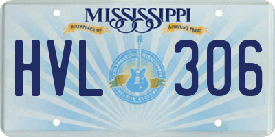 MS license plate HVL306