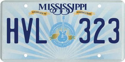 MS license plate HVL323
