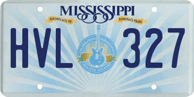 MS license plate HVL327