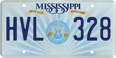 MS license plate HVL328