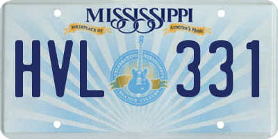 MS license plate HVL331