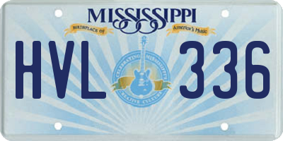MS license plate HVL336