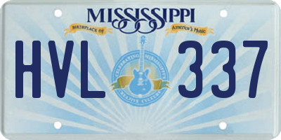 MS license plate HVL337