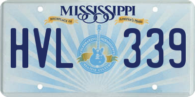 MS license plate HVL339