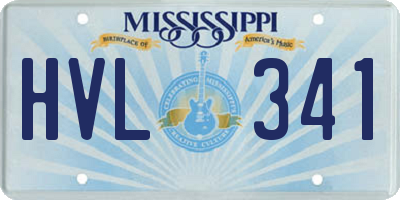 MS license plate HVL341