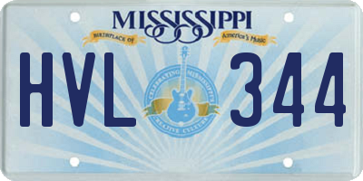MS license plate HVL344