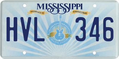 MS license plate HVL346
