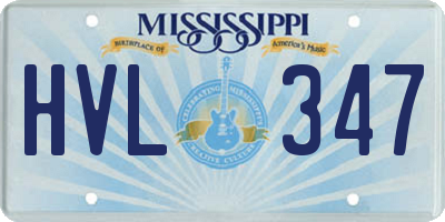 MS license plate HVL347
