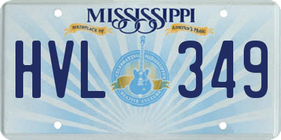 MS license plate HVL349