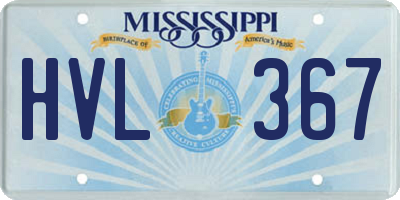 MS license plate HVL367