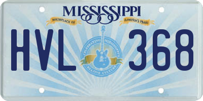 MS license plate HVL368