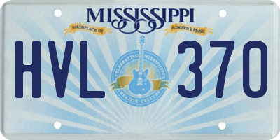 MS license plate HVL370