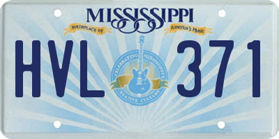 MS license plate HVL371